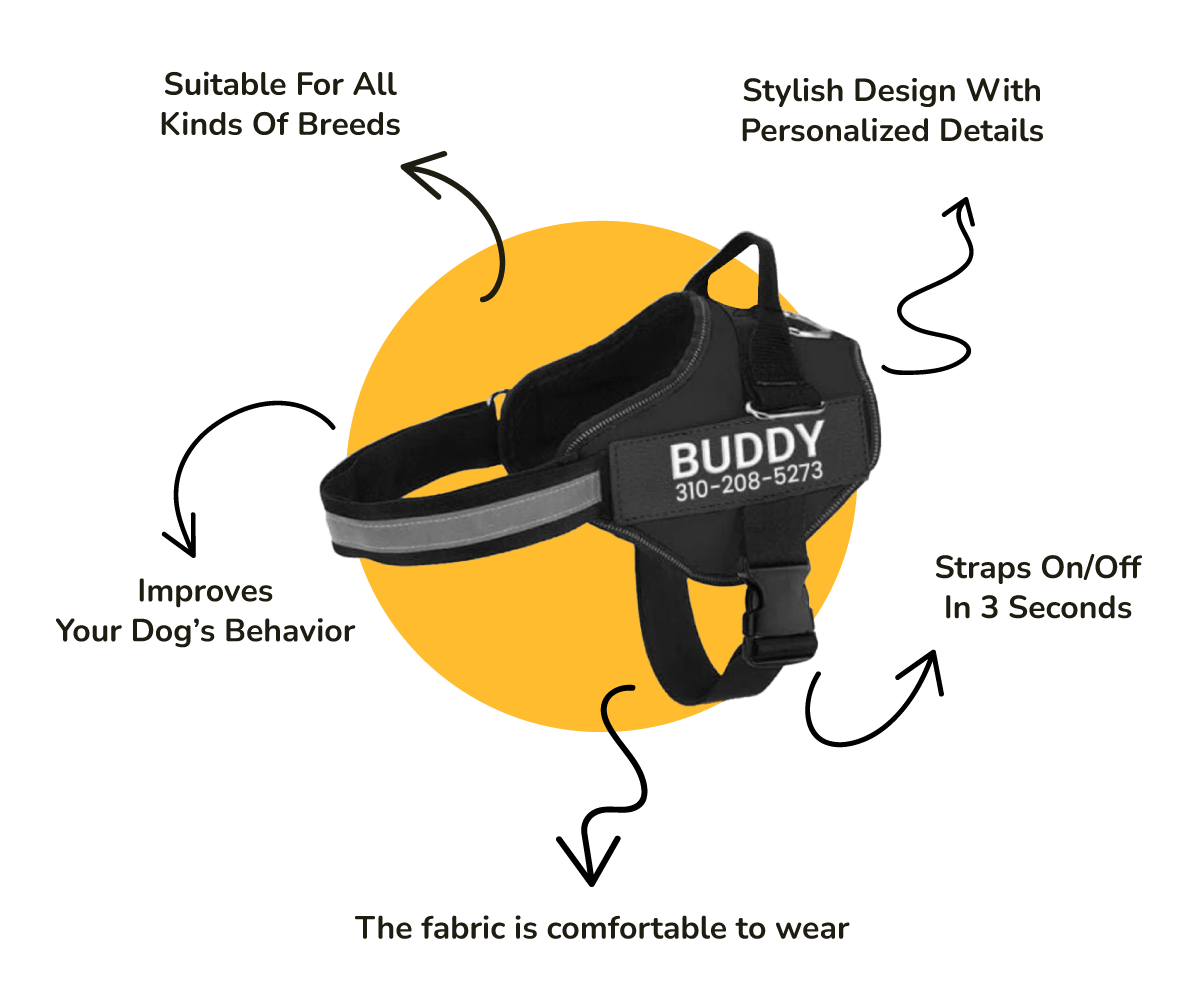 The Original TrueHarness™ Personalized NoPull Dog Harness